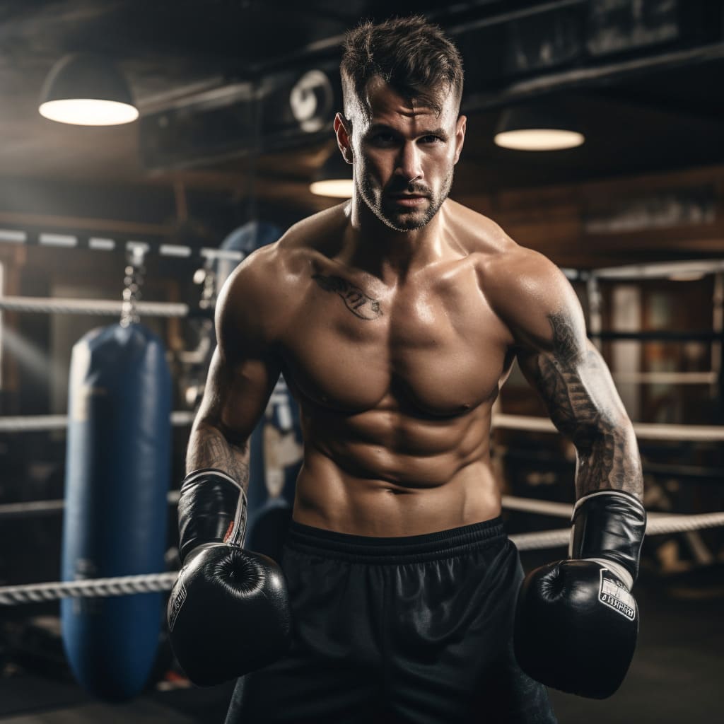 Brawler boxer in the ring