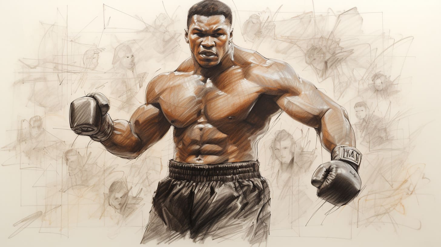 Mike tyson boxing style sketch