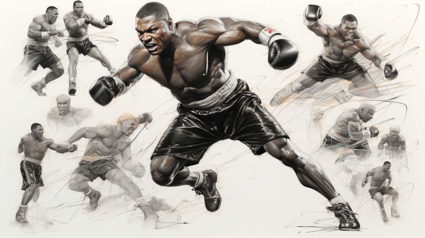 Mike tyson boxing style sketches