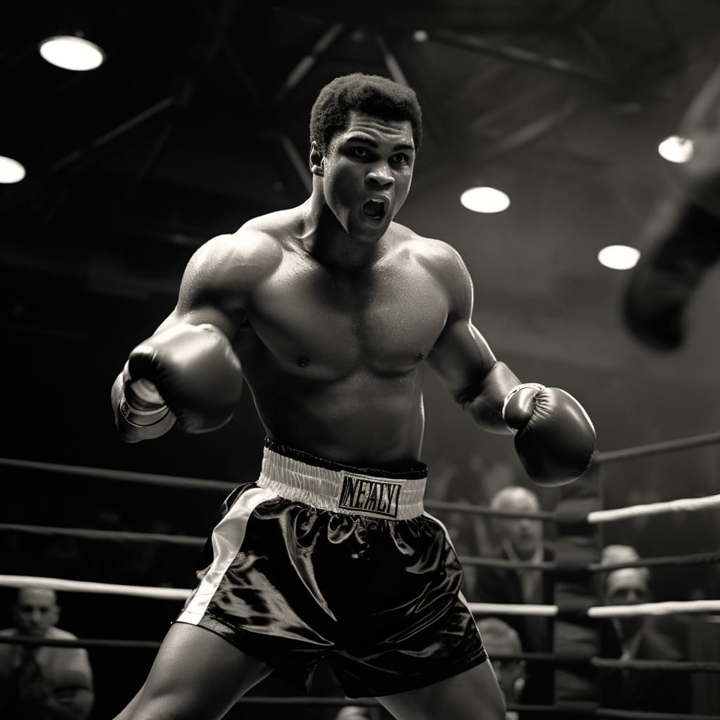 Muhammed Ali Ferocious boxing style