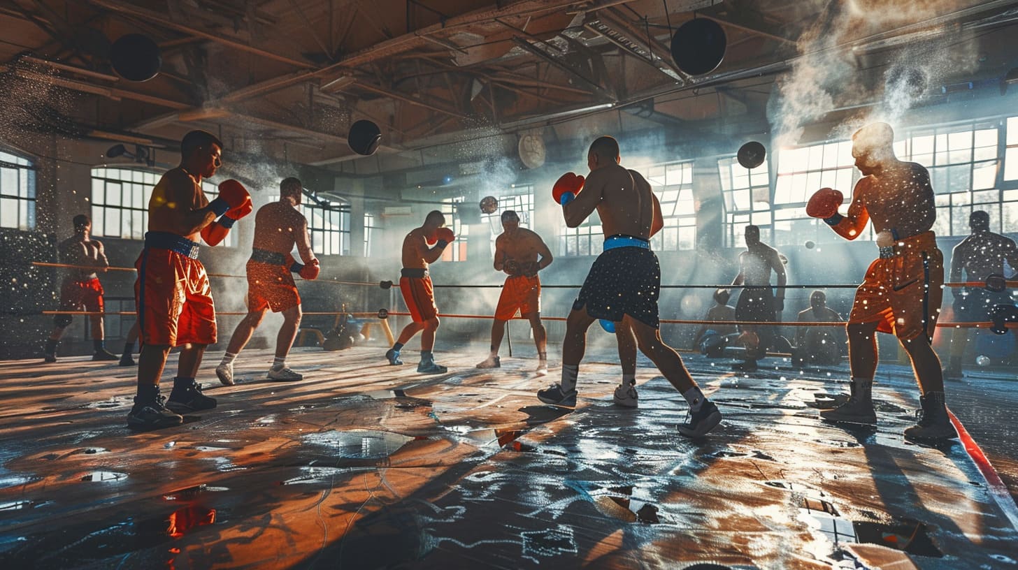 bierglas German Boxing Style fighters training in the gym d512052a 378e 494e 9937 cadf7090b2a1