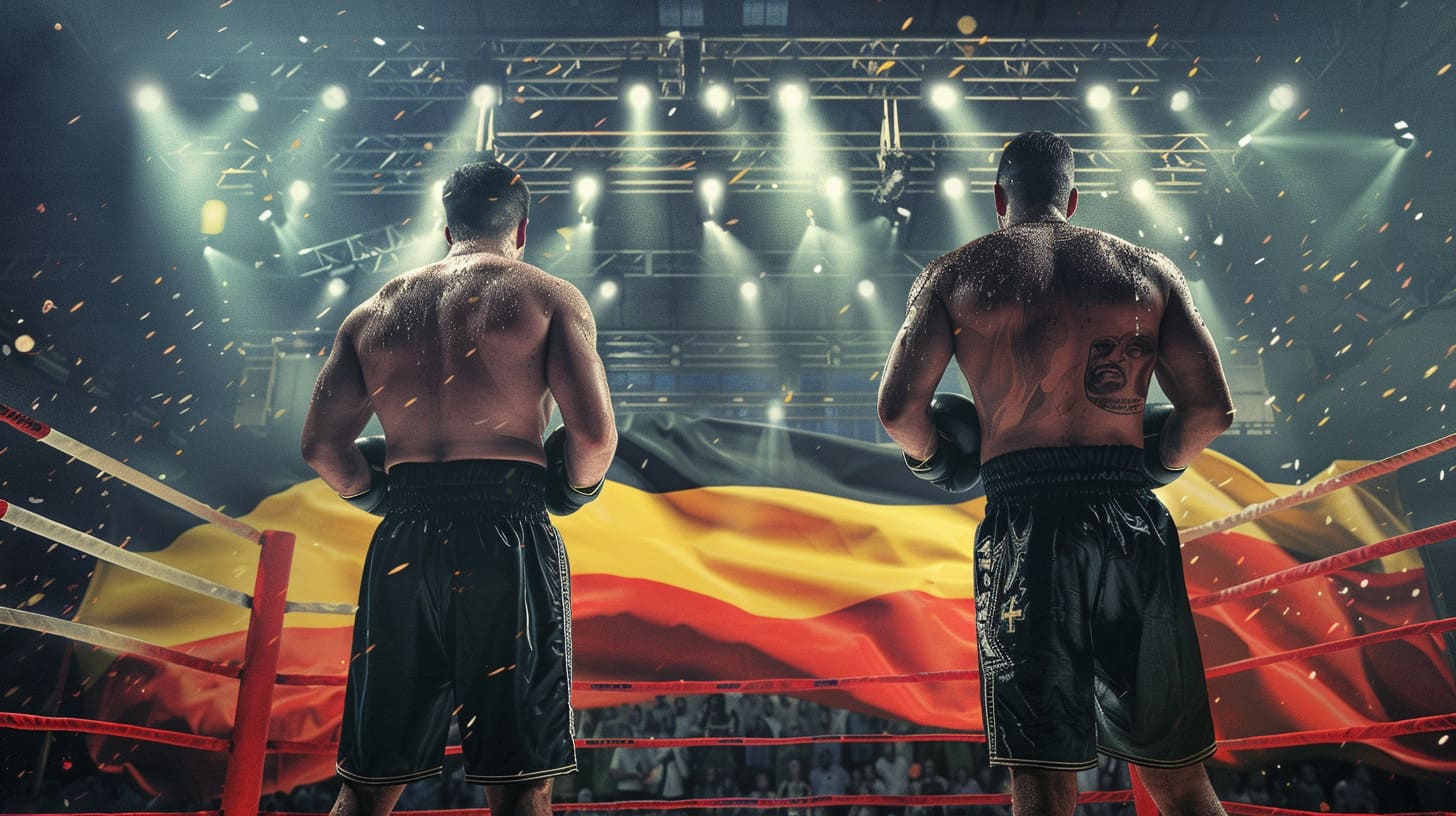 bierglas German Boxing Style fighters with german flag d6a296fe 5e7f 47a3 8d50 4e7520360187