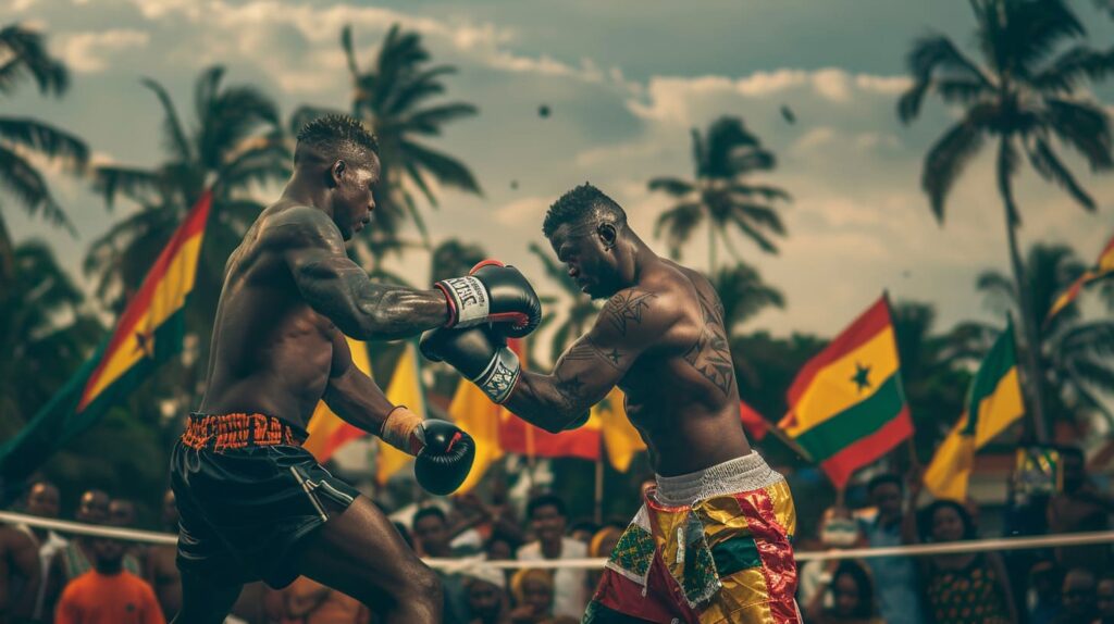 bierglas Ghanaian Boxing Style fight boxing with flags 58597807 a6c0 47b5 a0f1 d163819746ab