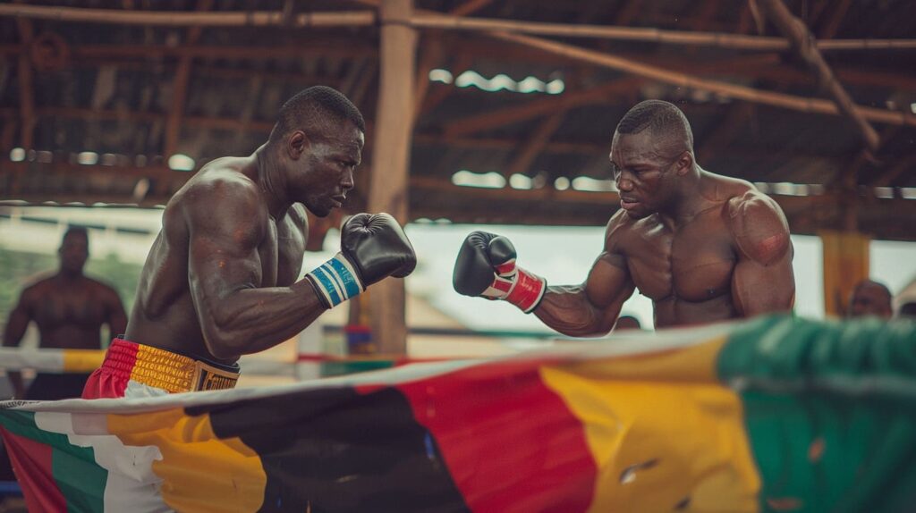 bierglas Ghanaian Boxing Style fight boxing with flags e691f16a f280 4398 a26a 29522fc3a6df