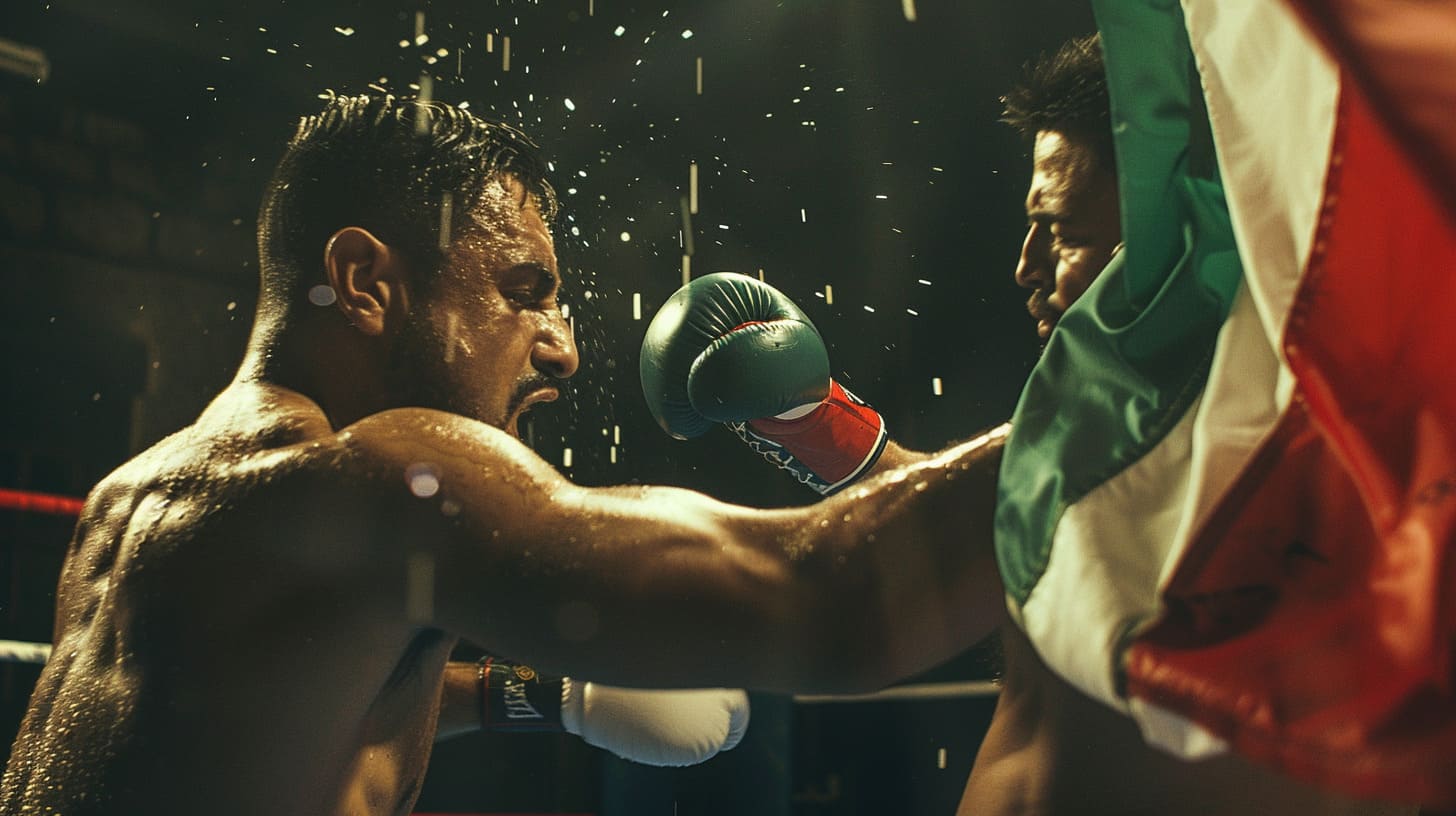 bierglas Italian Boxing Style boxing match with italian flags ec3ede36 d343 4993 9faf 3a0d7a814a63