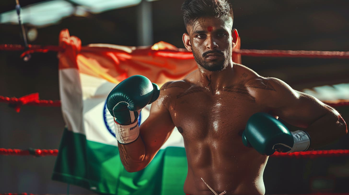 bierglas indian Boxing Style boxers with indian flag e2ee93bf 2134 4b1c b0b9 cda9b92e2792
